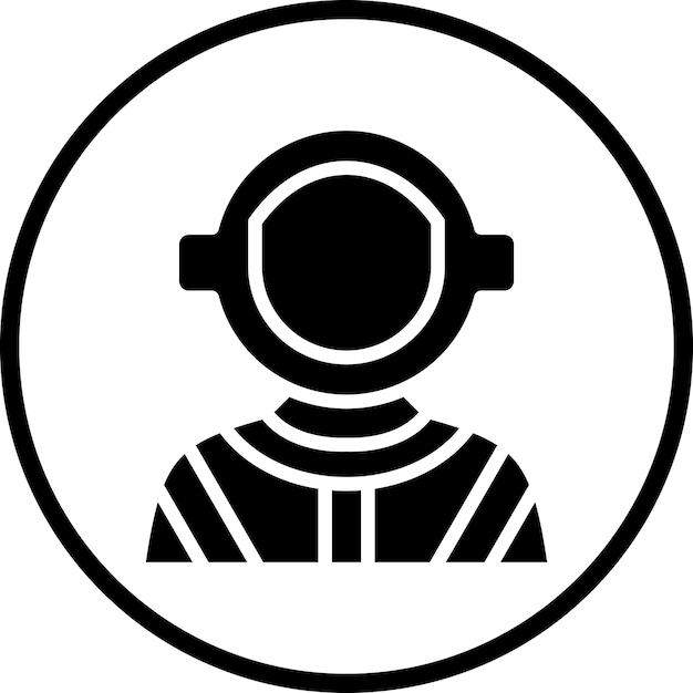 Estilo del icono del astronauta