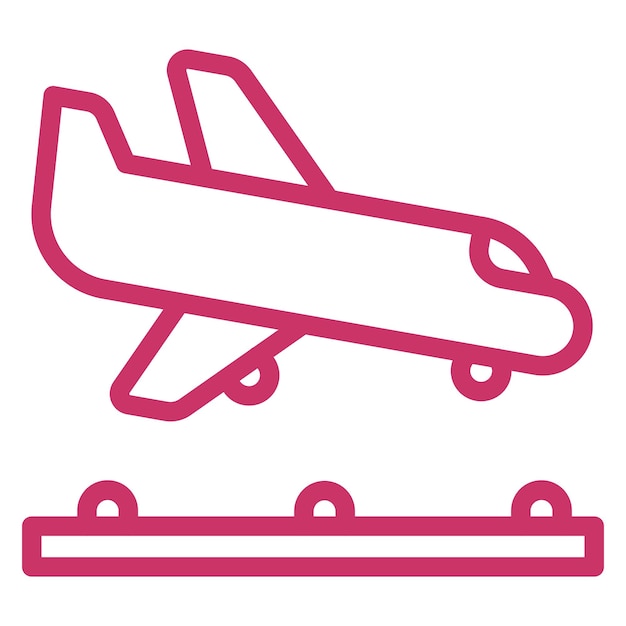 Estilo del icono de aterrizaje del diseño vectorial