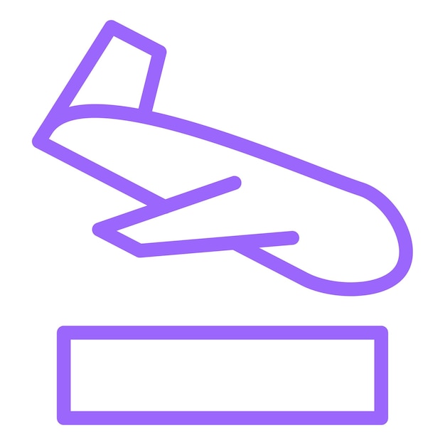 Estilo del icono de aterrizaje del diseño vectorial
