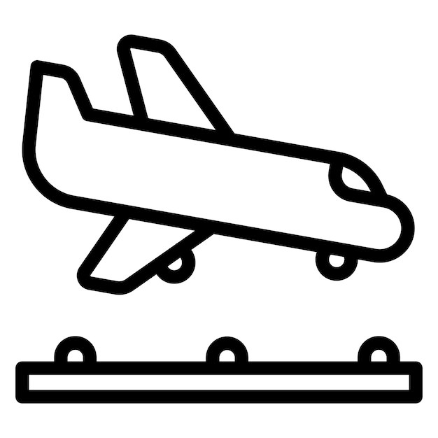 Estilo del icono de aterrizaje del diseño vectorial