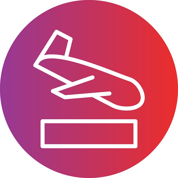 Estilo del icono de aterrizaje del diseño vectorial