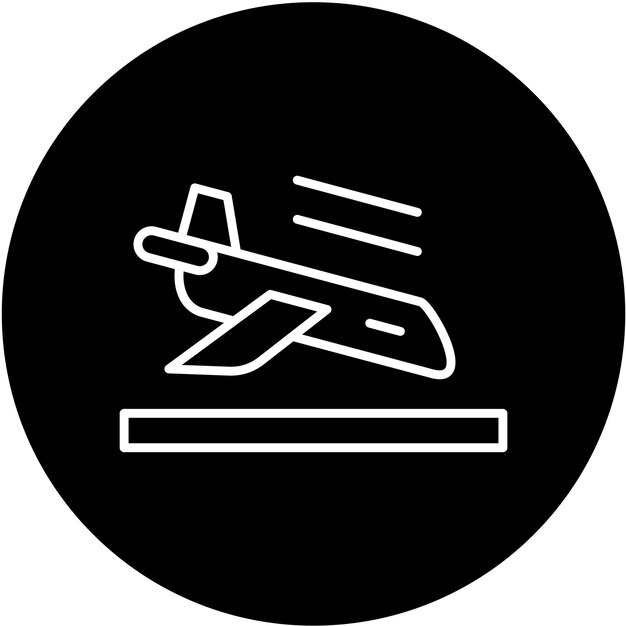 Estilo del icono de aterrizaje del diseño vectorial