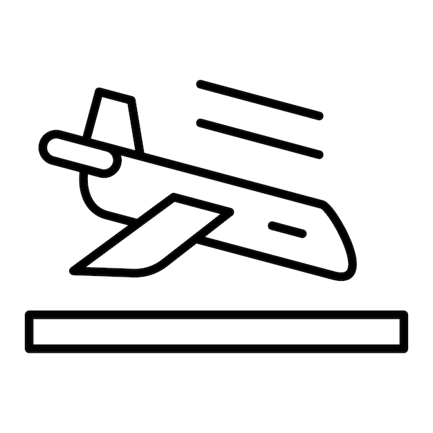 Estilo del icono de aterrizaje del diseño vectorial