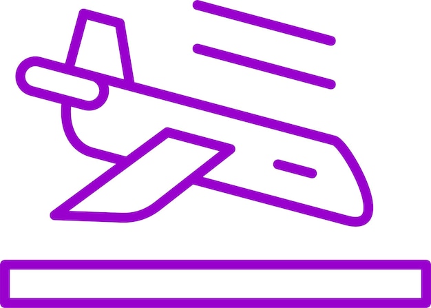 Estilo del icono de aterrizaje del diseño vectorial