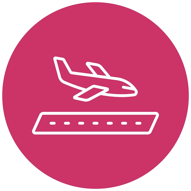 Estilo del icono de aterrizaje del diseño vectorial