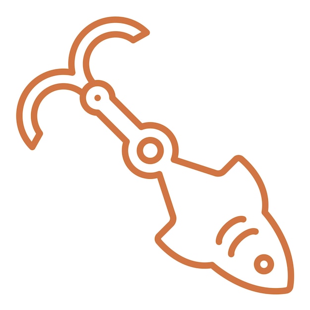 Estilo de icono atractivo para peces