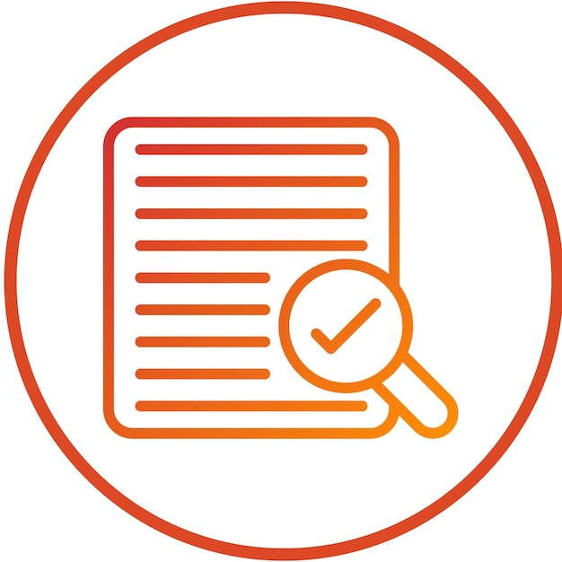 Estilo del icono de auditoría de cumplimiento del diseño vectorial