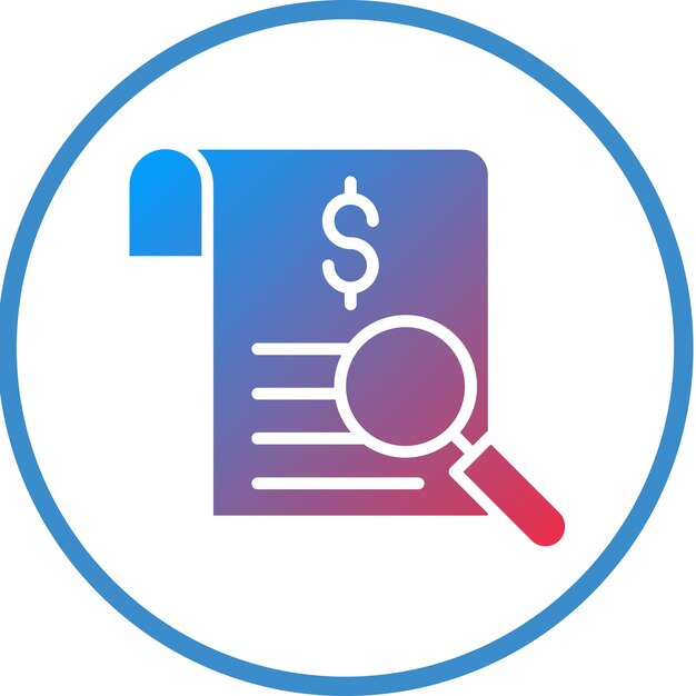 Estilo del icono de auditoría de diseño vectorial