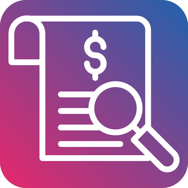 Estilo del icono de auditoría de diseño vectorial
