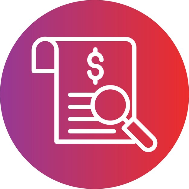 Estilo del icono de auditoría de diseño vectorial