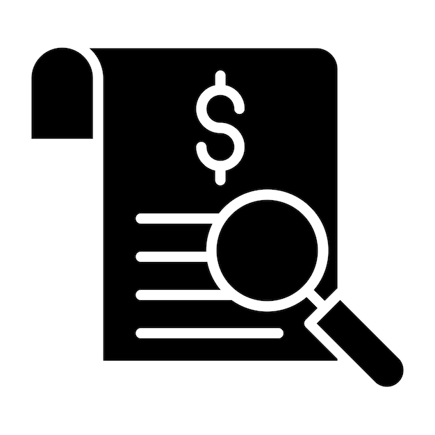 Estilo del icono de auditoría de diseño vectorial
