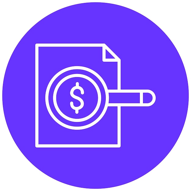 Estilo del icono de auditoría de diseño vectorial