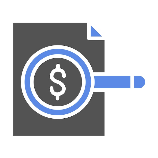 Estilo del icono de auditoría de diseño vectorial
