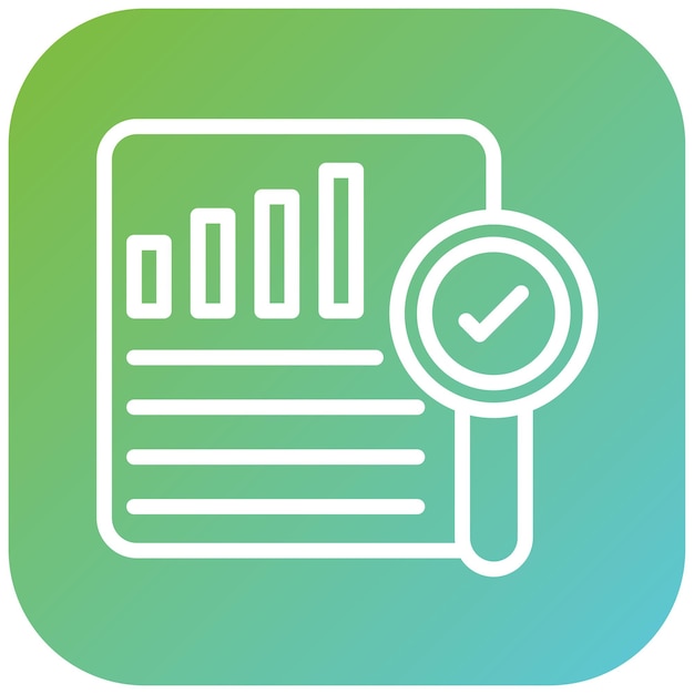 Estilo de icono de auditoría de diseño vectorial