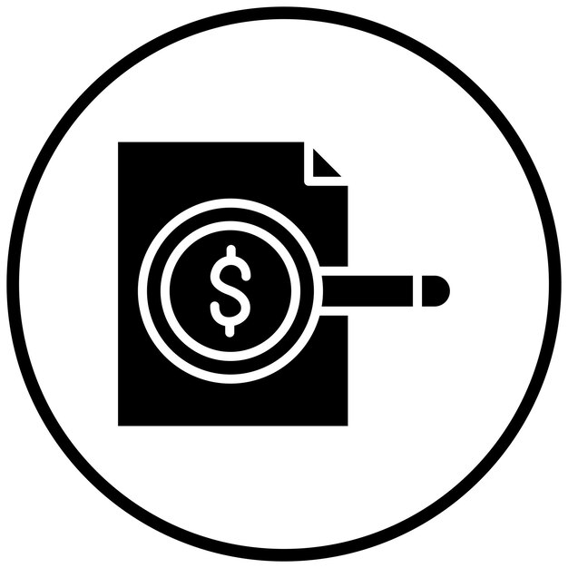 Estilo del icono de auditoría de diseño vectorial