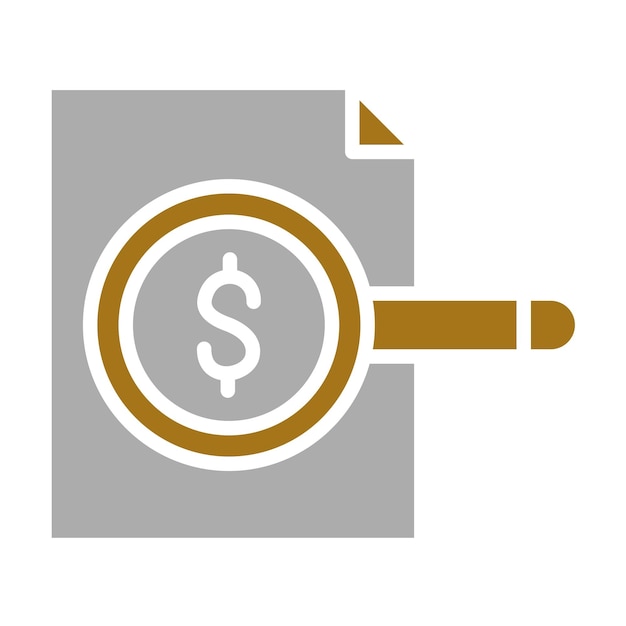 Estilo del icono de auditoría de diseño vectorial