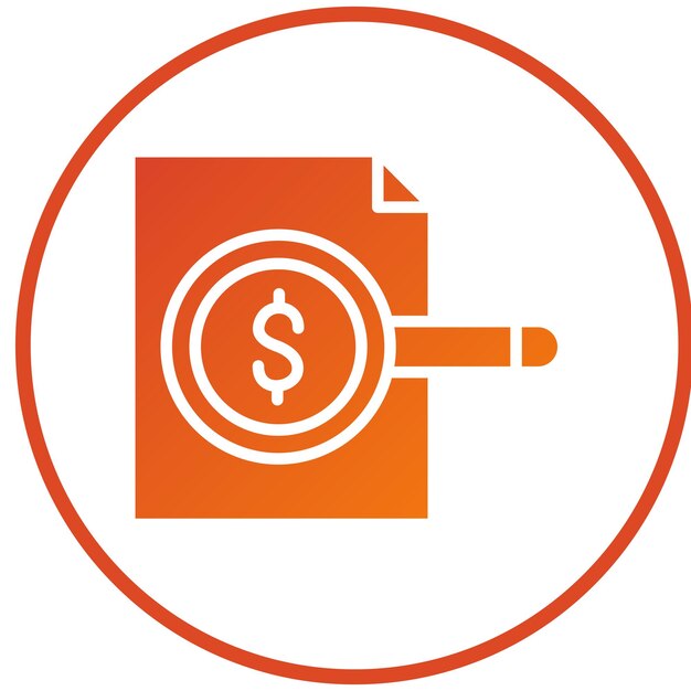 Estilo del icono de auditoría de diseño vectorial
