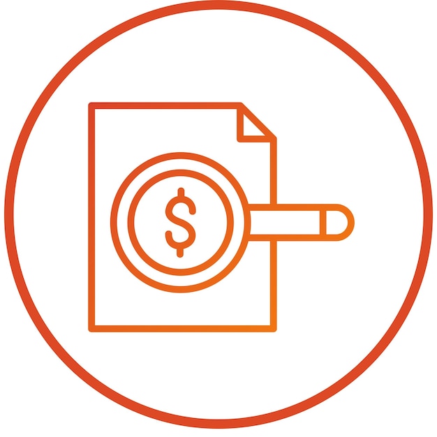 Estilo del icono de auditoría de diseño vectorial