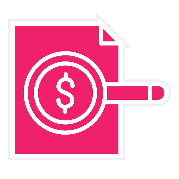 Estilo del icono de auditoría de diseño vectorial