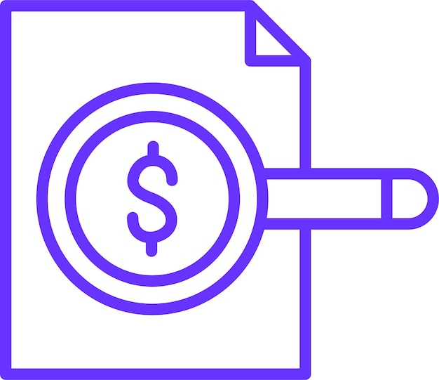 Estilo del icono de auditoría de diseño vectorial