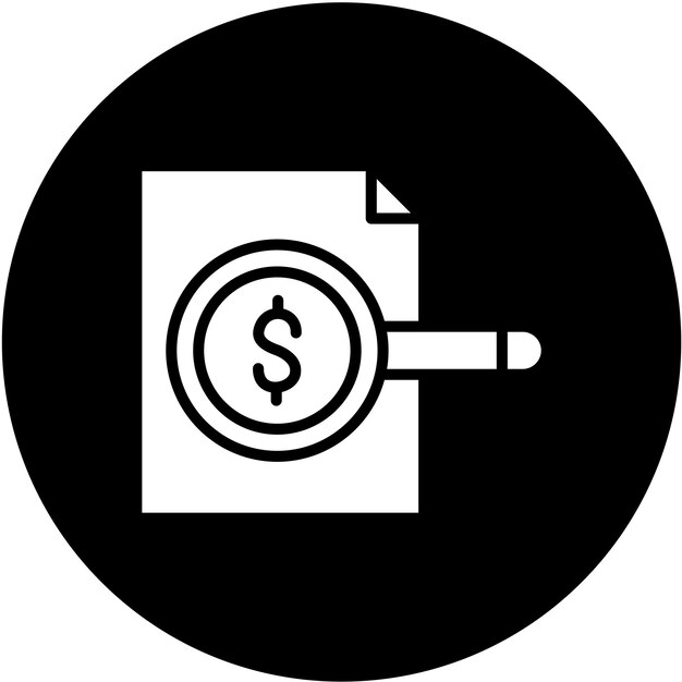 Estilo del icono de auditoría de diseño vectorial