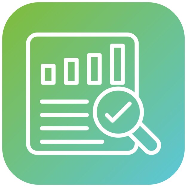 Estilo del icono de auditoría externa de diseño vectorial