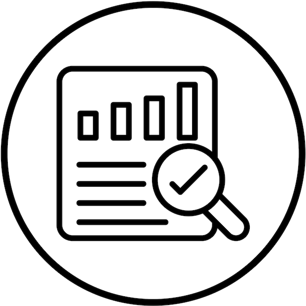 Estilo del icono de auditoría externa de diseño vectorial