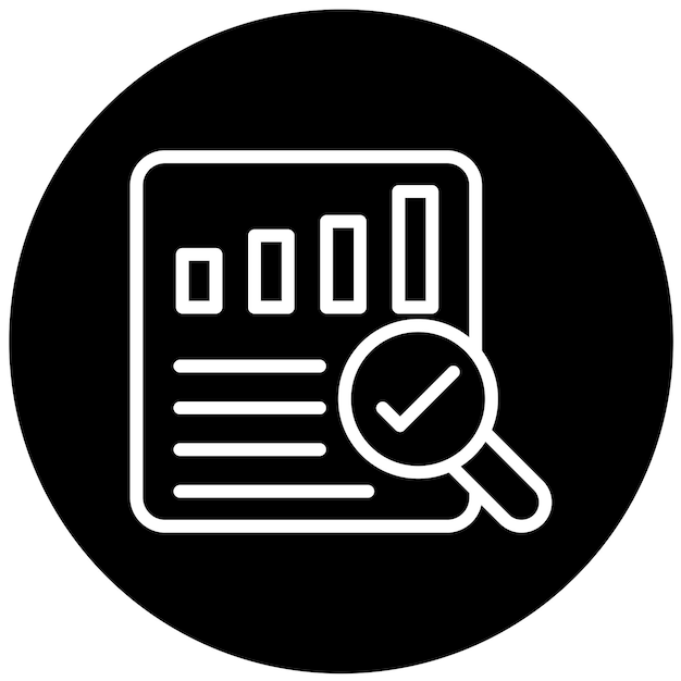 Estilo del icono de auditoría externa de diseño vectorial