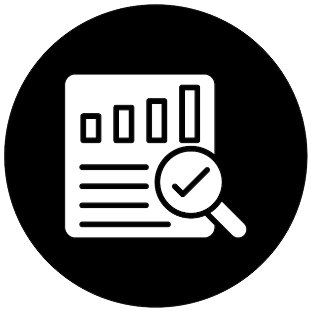 Estilo del icono de auditoría externa de diseño vectorial