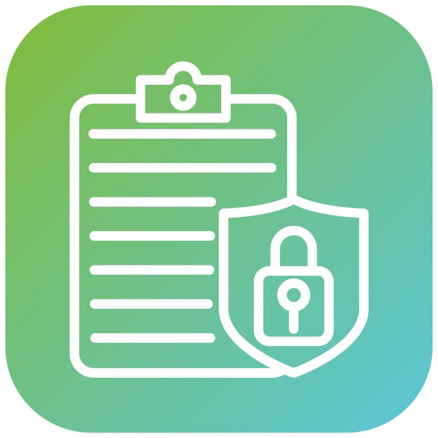 Estilo del icono de auditoría segura del diseño vectorial