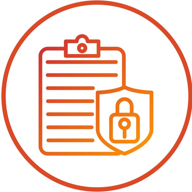 Estilo del icono de auditoría segura del diseño vectorial