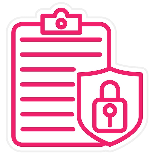 Estilo del icono de auditoría segura del diseño vectorial