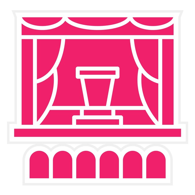 Estilo del icono del auditorio de diseño vectorial