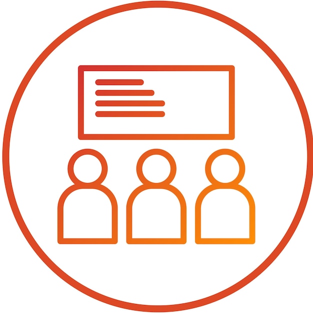Estilo del icono del aula de diseño vectorial