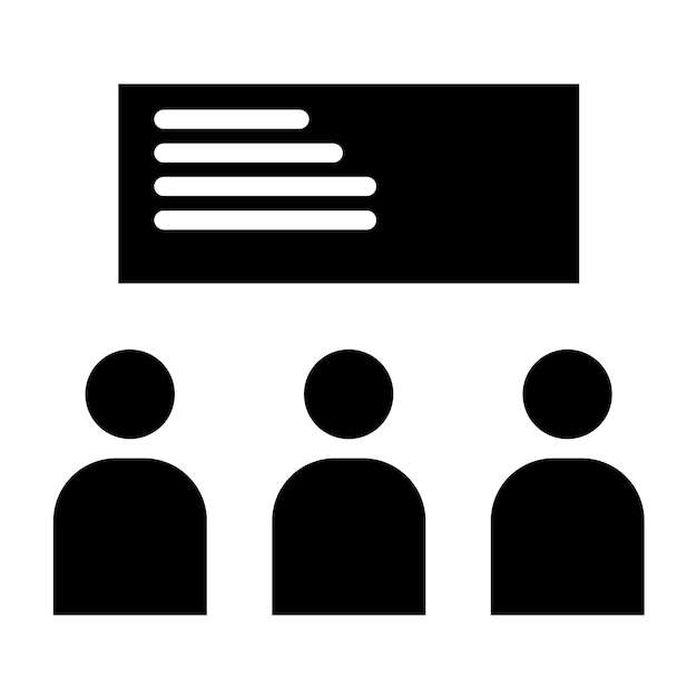 Estilo del icono del aula de diseño vectorial