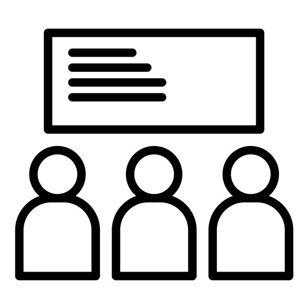 Estilo del icono del aula de diseño vectorial