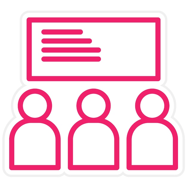 Estilo del icono del aula de diseño vectorial