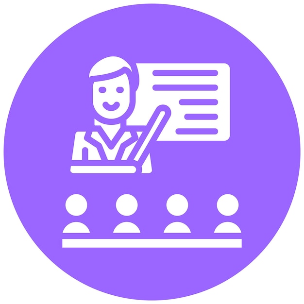Estilo del icono del aula de diseño vectorial