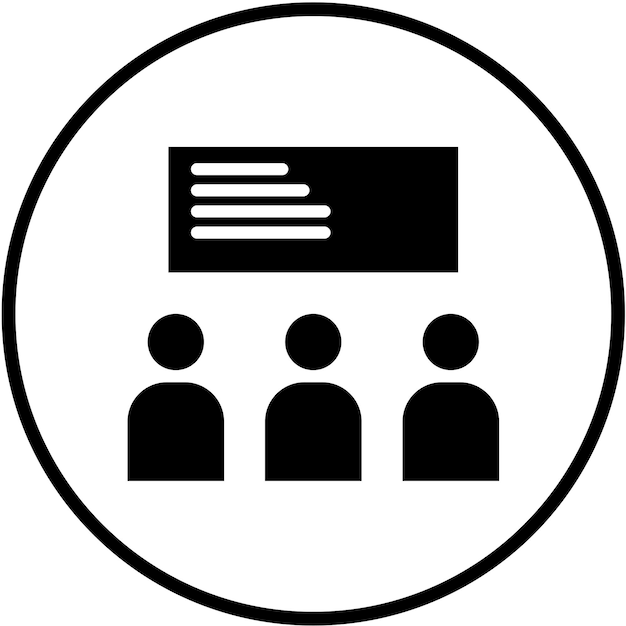 Estilo del icono del aula de diseño vectorial