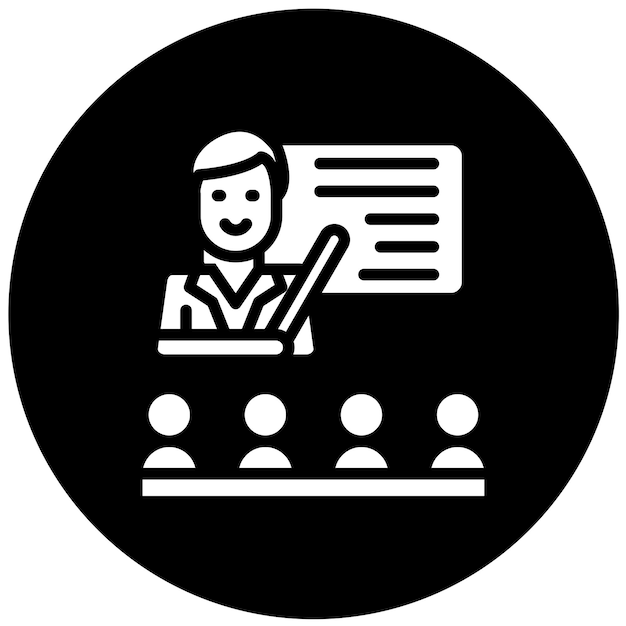 Estilo del icono del aula de diseño vectorial