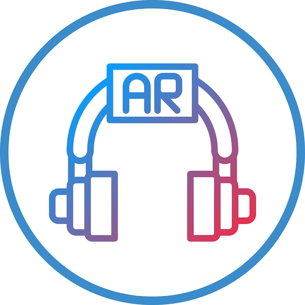 Estilo del icono del auricular Ar