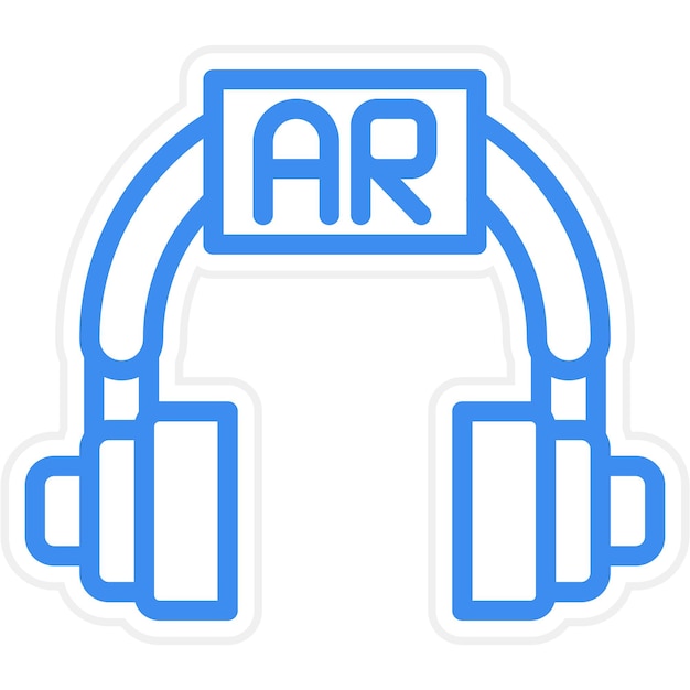 Estilo del icono del auricular Ar