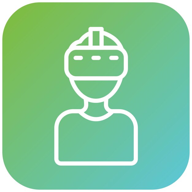 Estilo del icono del auricular de diseño vectorial VR