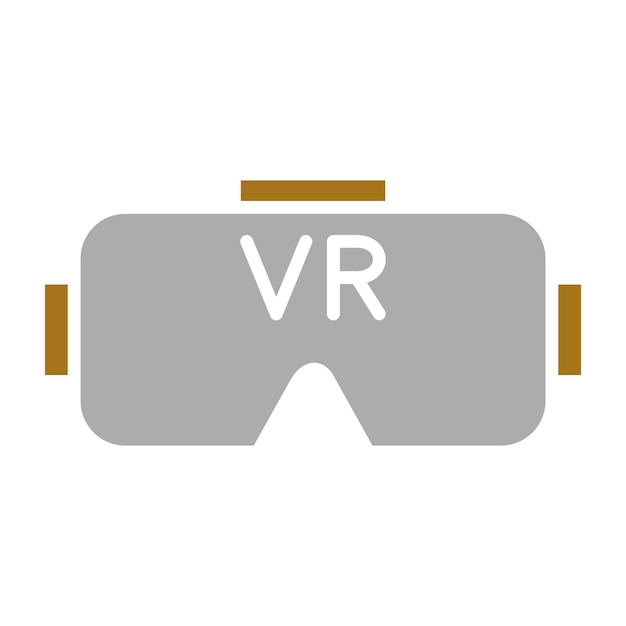 Estilo del icono del auricular de diseño vectorial VR