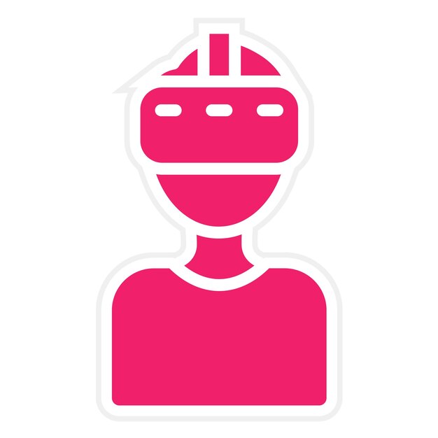 Estilo del icono del auricular de diseño vectorial VR