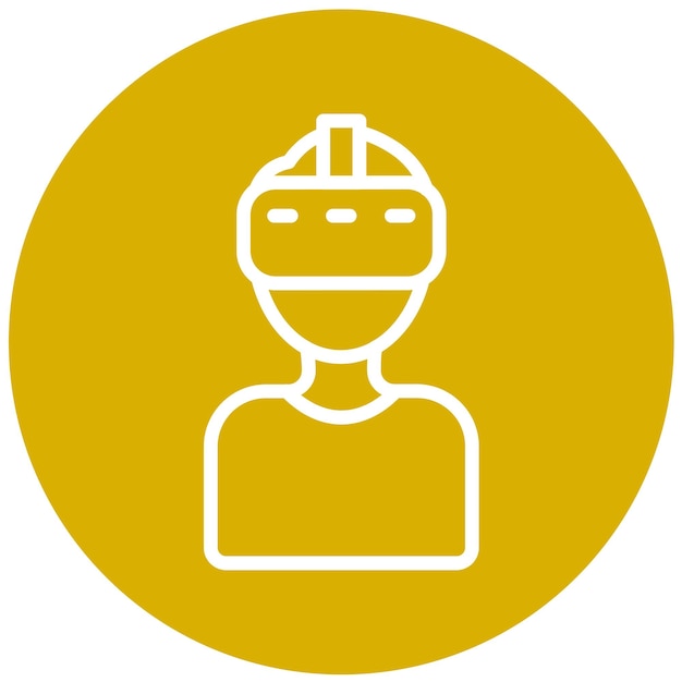 Estilo del icono del auricular de diseño vectorial VR