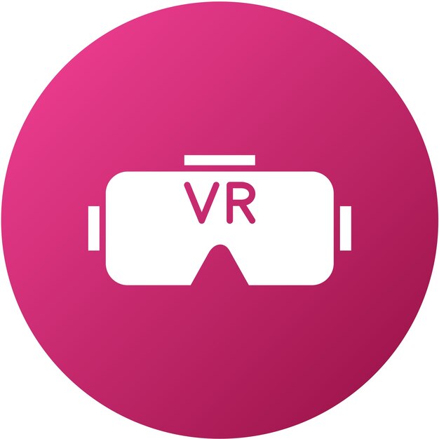 Estilo del icono del auricular de diseño vectorial VR