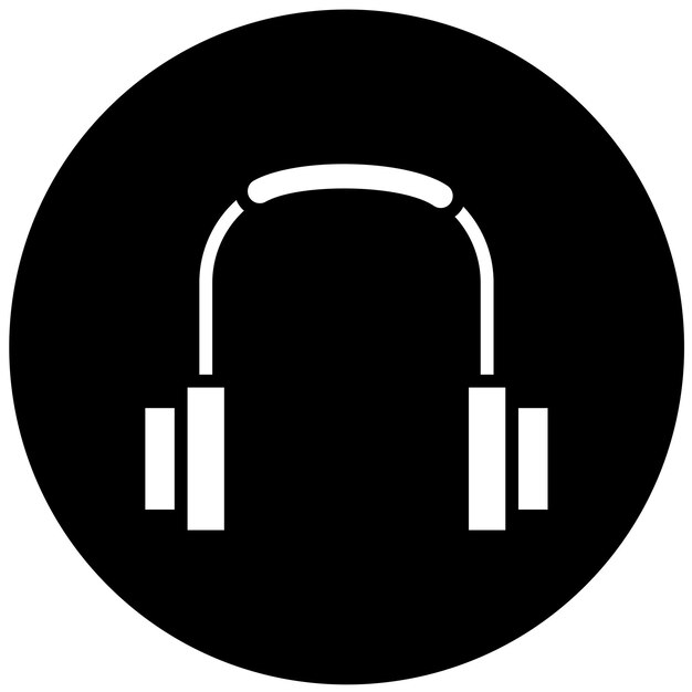 Estilo del icono del auricular de diseño vectorial