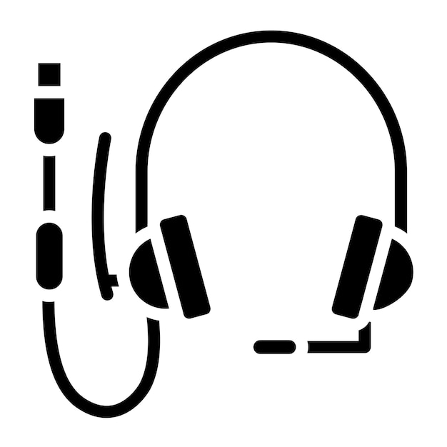 Estilo del icono del auricular de diseño vectorial