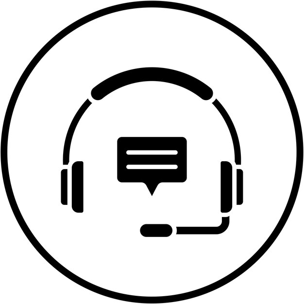 Estilo del icono del auricular de diseño vectorial